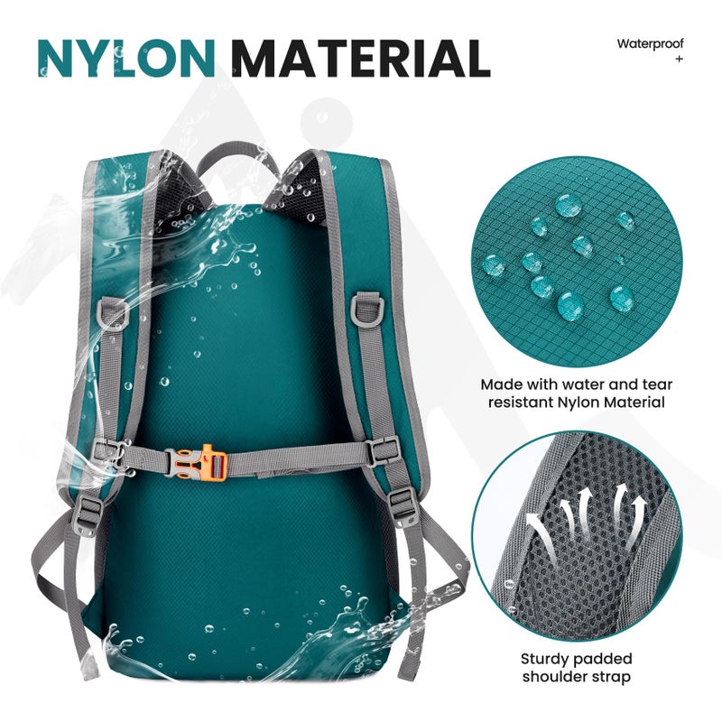 Venture Pal 35L Ultralight Lightweight Packable Foldable Travel Camping Hiking Outdoor Sports Backpack Daypack - Image 4